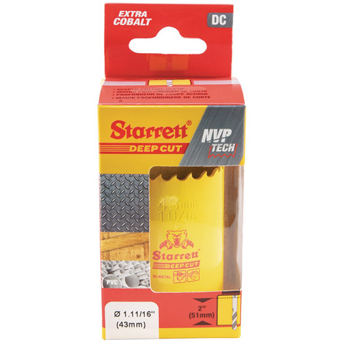 Scie &agrave; cloche bim&eacute;tal 1-11/1, 1-11/16", Profondeur de la coupe 2", Bim&eacute;tal Toolneeds Inc.