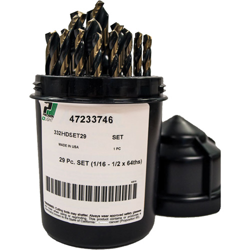 Heavy-Duty Drill Bit Set , 29 Pieces, High Speed Steel Toolneeds Inc.