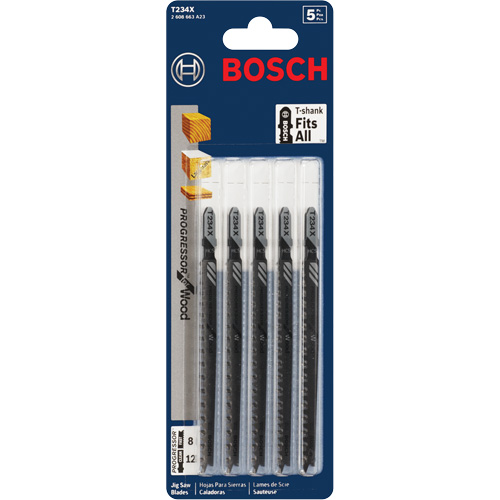 Lame de scie sauteuse, Acier &agrave; haute teneur en carbone, Tige en T, 4-5/8" lo, 8-12 dents par pouce Toolneeds Inc.