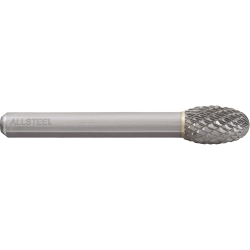 Fraise au carbure ovoide AllSteel, SE-3, 3/8" dia., 1/4" Tige, 5/8" Prof. de la coupe Toolneeds Inc.