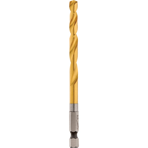 Shockwave Drill Bit, 1/4", Titanium, 2-15/32" Flute, 135° Point Toolneeds Inc.