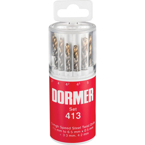 Jeu de forets courts, 13 morceaux, Acier rapide Toolneeds Inc.