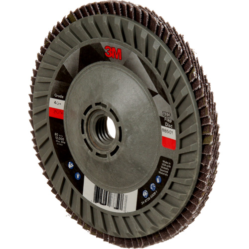 Disque &agrave; lamelles &agrave; changement rapide 769F, 5" x 5/8"-11, Type 29, Grain 40+, C&eacute;ramique Toolneeds Inc.