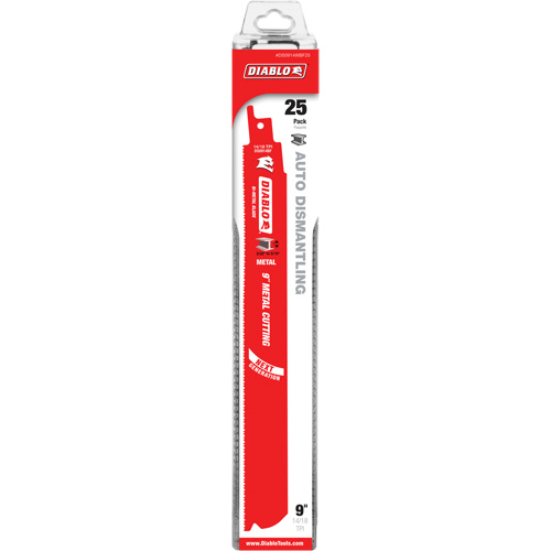 Reciprocating Blade for Auto Dismantling, Bi-Metal, 14-18 TPI, 9" L x 1" W Toolneeds Inc.