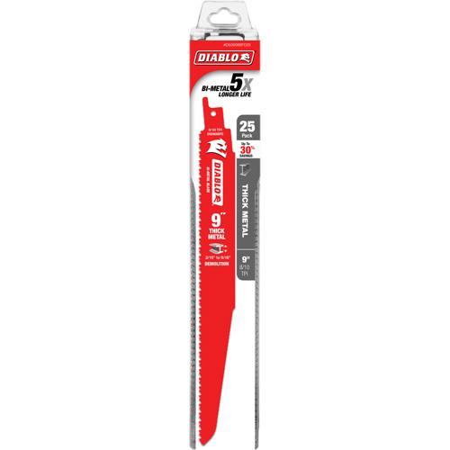 Reciprocating Blade for Thick Metal/Demolition, Bi-Metal, 8-10 TPI, 9" L Toolneeds Inc.