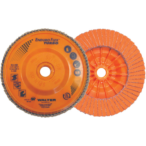 Disque &agrave; lamelles Enduro-Flex Turbo, 4-1/2" x 5/8"-11, Grain 36/60 Toolneeds Inc.