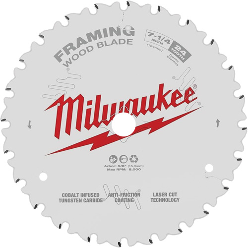 Framing Circular Saw Blade, 7-1/4", 24 Teeth, Wood Use Toolneeds Inc.