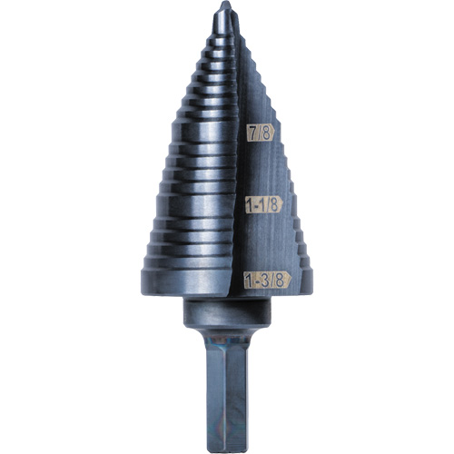 3-Step Drill Bit, 7/8" - 1-3/8" , High Speed Steel Toolneeds Inc.