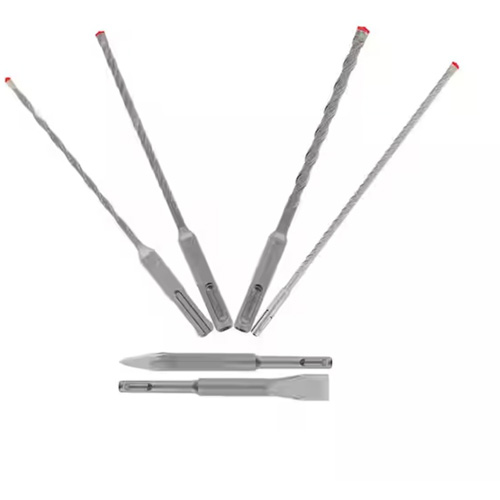 Jeu de forets et burins pour marteau &agrave; t&ecirc;te enti&egrave;rement au carbure &agrave; 4 couteaux SDS-Plus Rebar Demon, 6 morceaux, Carbure Toolneeds Inc.