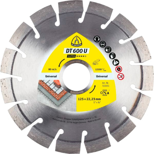 DT 600 U Supra Large Diamond Cutting Blades Toolneeds Inc.