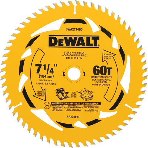 Circular Saw Blade, 7-1/4", 60 Teeth, Wood Use Toolneeds Inc.
