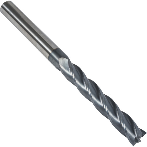 S237 30° Extra Long Square End Mill, 1/4" Dia., 4" L, 4 Flutes, 1/4" Shank, Carbide Toolneeds Inc.