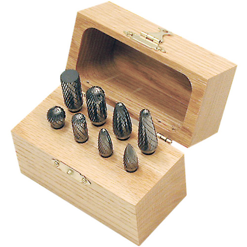 CBK-8 Carbide Bur Set in Wooden Box, 8 Pieces Toolneeds Inc.