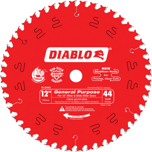 Lames de scie - Usage universel, 12", 44 dents, Pour Bois Toolneeds Inc.