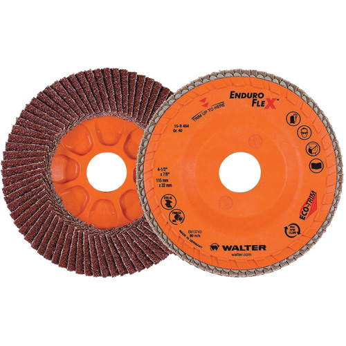 Enduro-Flex Flap Disc, 4-1/2" x 7/8", Type 27, 40 Grit, Zirconia Alumina Toolneeds Inc.