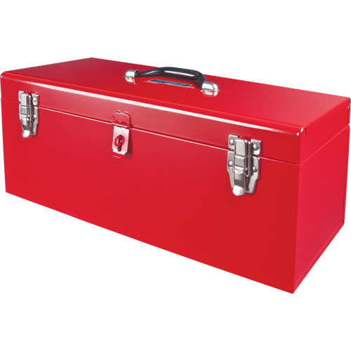 ATB100 Portable Tool Box with Metal Tool Tray, 8-3/4" D x 21" W x 9" H, Red Toolneeds Inc.