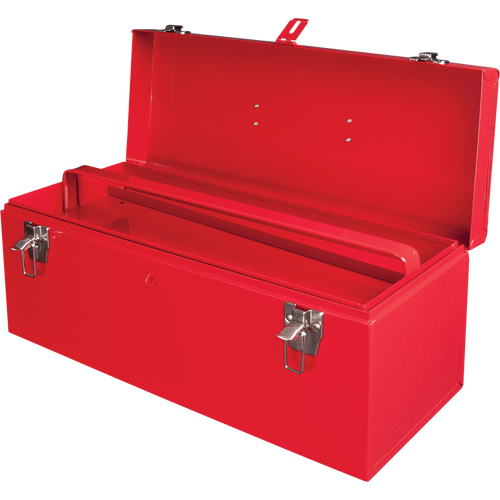 ATB100 Portable Tool Box with Metal Tool Tray, 8-3/4" D x 21" W x 9" H, Red Toolneeds Inc.