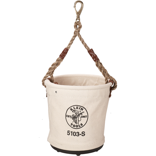 Bucket Tool Pouch, 12" L x 12" W x 12" H, Canvas, Beige Toolneeds Inc.