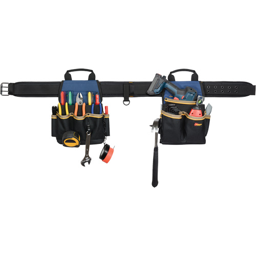 20 Pocket Tool Belt Combo, Polyester, Black Toolneeds Inc.