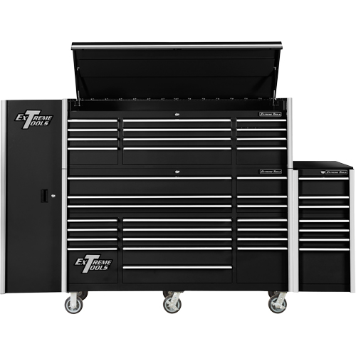 RX Series Side Cabinet, 3 Drawers, 19" W x 25" D x 61" H, Black Toolneeds Inc.