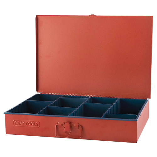 Coffre avec 12 compartiments ajustables, 12" P x 18" la x 3" h, Rouge Toolneeds Inc.