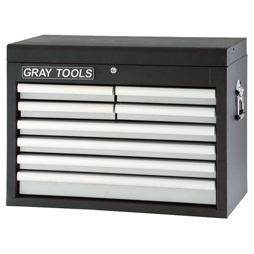 Top Chest - 8 Drawers, 26" W, 8 Drawers, Black Toolneeds Inc.