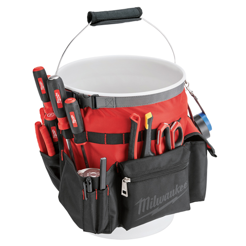 Bucket Organizer Bag, 10" L x 10" W x 13-1/2" H, Nylon, Red Toolneeds Inc.