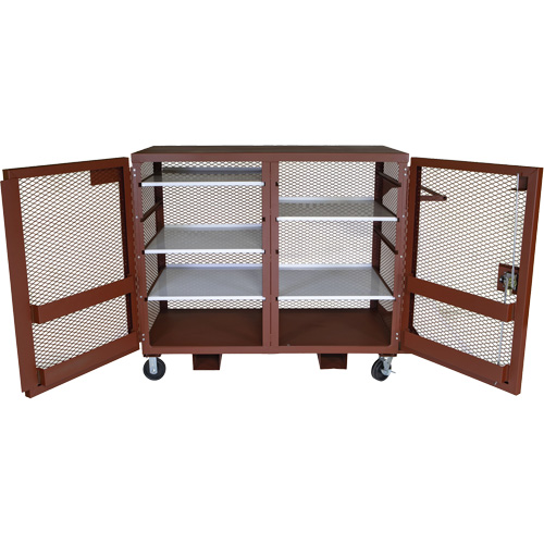 Armoire mobile en treillis, Acier, 49 pi³, Rouge Toolneeds Inc.