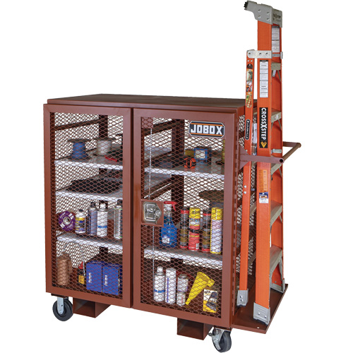 Armoire mobile en treillis, Acier, 37 pi³, Rouge Toolneeds Inc.