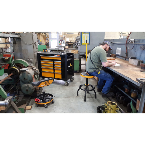 Powered Tool Cart, 11 Drawers, 42-1/2" W x 24-7/16" D x 41" H, Black/Orange Toolneeds Inc.