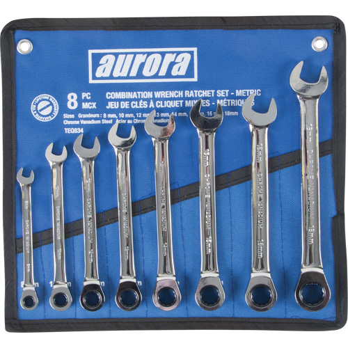 Fixed Head Wrench Set, Combination, 8 Pieces, Metric Toolneeds Inc.