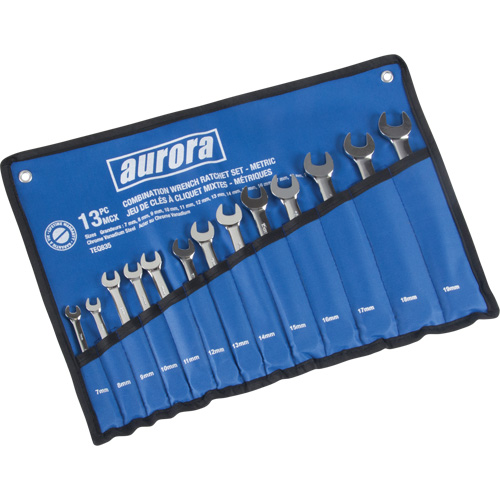 Jeu de cl&eacute;s &agrave; cliquet &agrave; t&ecirc;te fixe, Combinaison, 13 morceaux, M&eacute;trique Toolneeds Inc.