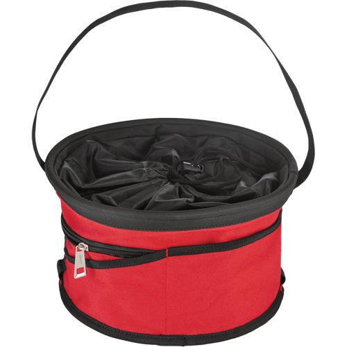 Parachute Organizer Bag, 11-4/5" L x 11-4/5" W x 11" H, Nylon, Black/Red Toolneeds Inc.