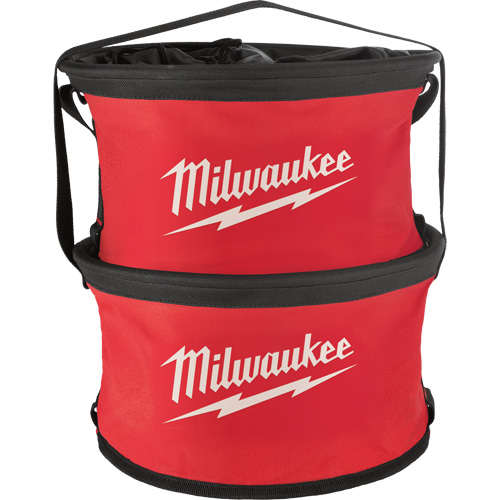 Parachute Organizer Bag, 11-4/5" L x 11-4/5" W x 11" H, Nylon, Black/Red Toolneeds Inc.