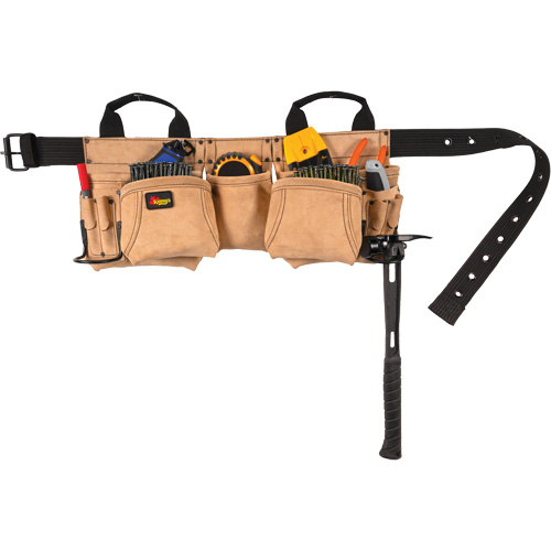 Ceinture &agrave; outils pour menuisier, Cuir, Havane Toolneeds Inc.