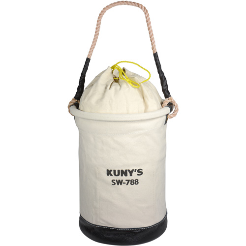Parachute Top Tool Bucket, 11-1/2" L x 11-1/2" W x 16" H, Canvas, Beige Toolneeds Inc.
