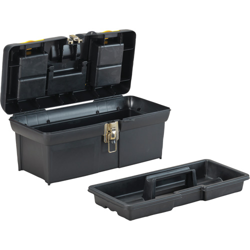 Coffre &agrave; outils avec plateau de s&eacute;rie 2000, 16" la x 7-1/10" p x 8-1/10" h, Noir/Jaune Toolneeds Inc.