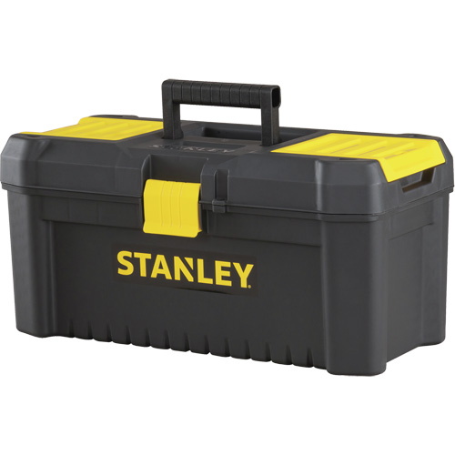Essential&reg; Tool Box with Tray, 16" W x 8" D x 7-3/10" H, Black/Yellow Toolneeds Inc.