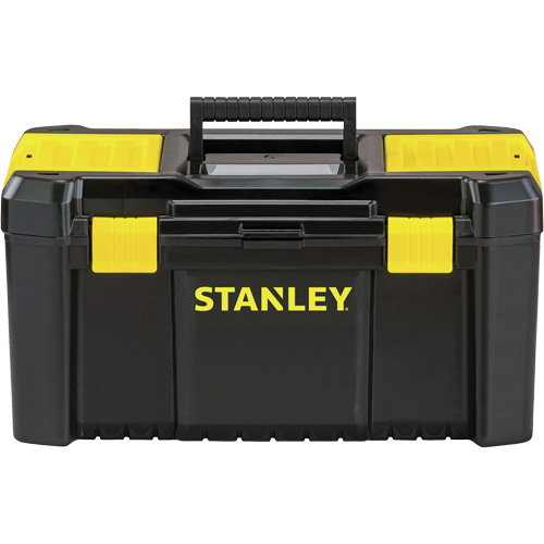 Essential&reg; Tool Box with Tray, 19" W x 9-7/8" D x 9-3/4" H, Black/Yellow Toolneeds Inc.