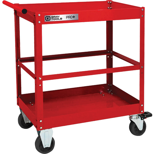 PRO+ Series Heavy-Duty Utility Cart, 2 Tiers, 30-1/5" x 38-1/3" x 19-1/2" Toolneeds Inc.