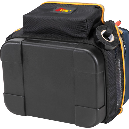 Molded Base Electrical/HVAC Tool Carrier, Ballistic Polyester, 20 Pockets, Black/Blue Toolneeds Inc.