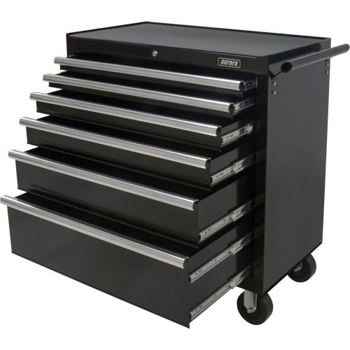 Chariot &agrave; outils industriel, 6 tiroirs, 39" la x 20-4/5" p x 38-1/2" h, Noir Toolneeds Inc.
