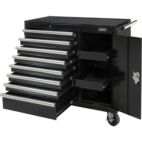 Chariot &agrave; outils industriel, 8 tiroirs, 44-3/10" la x 21-1/10" p x 36-7/10" h, Noir Toolneeds Inc.