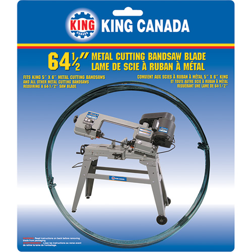 General Purpose Band Saw Blade, Bi-Metal, 64-1/2" L x 1/2" W x 0.025" Thick, 18 TPI Toolneeds Inc.