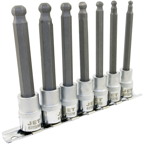LHSW-3807M Metric 4" Long Ball Nose Socket Set, Hex Ball, 3/8" Drive, 7 Pcs Toolneeds Inc.