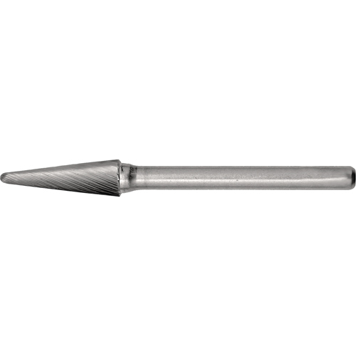 Solid Carbide Burrs - Taper Shape Radius End 14°, 1/4" Shank Toolneeds Inc.
