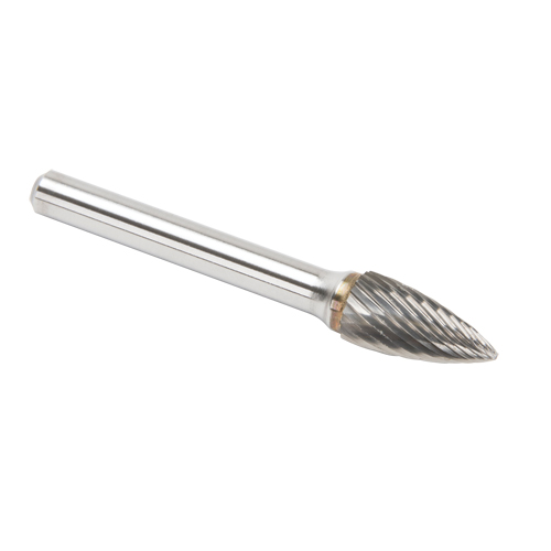 Fraises au carbure solide - Arboriforme avec extr&eacute;mit&eacute; en pointe, SG-3, 9,53 mm dia., 1/4" Tige Toolneeds Inc.