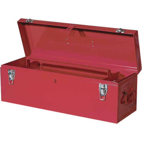 TB26 Steel Hand Tool Box, 8-3/4" D x 26" W x 9-3/8" H, Red Toolneeds Inc.