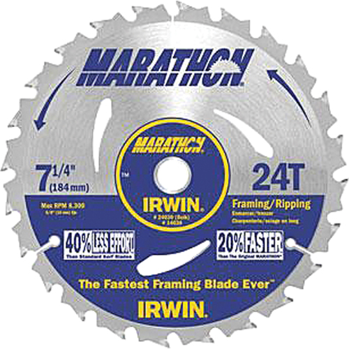 Lames de scie pour entrepreneur - Lames de scie Marathon, 7-1/4", 24 dents Toolneeds Inc.