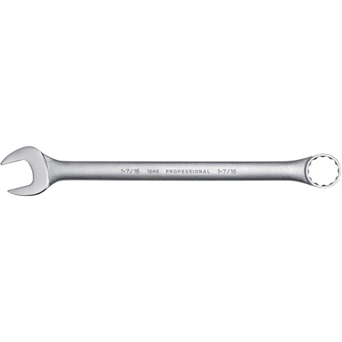 Combination Wrench, 12 Point, 1-7/16", Satin Finish Toolneeds Inc.